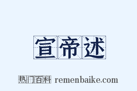 宣帝述是什么意思的图片